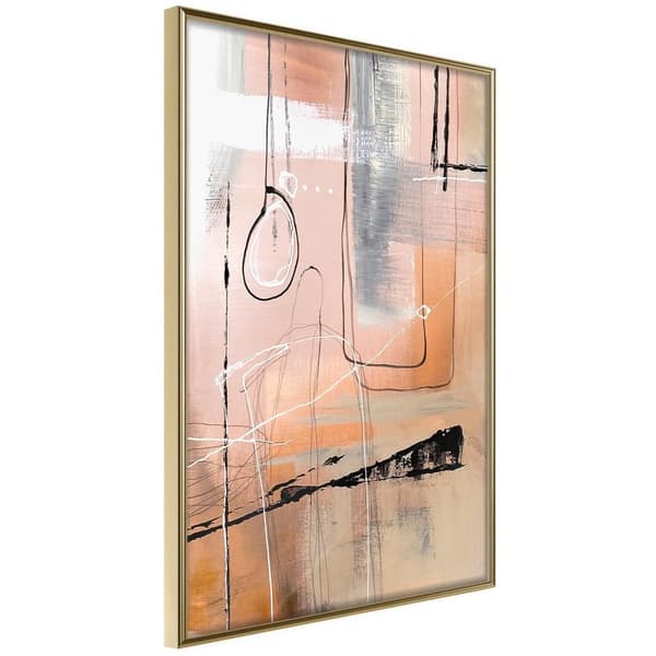 Inramad Poster / Tavla - Pastel Abstraction