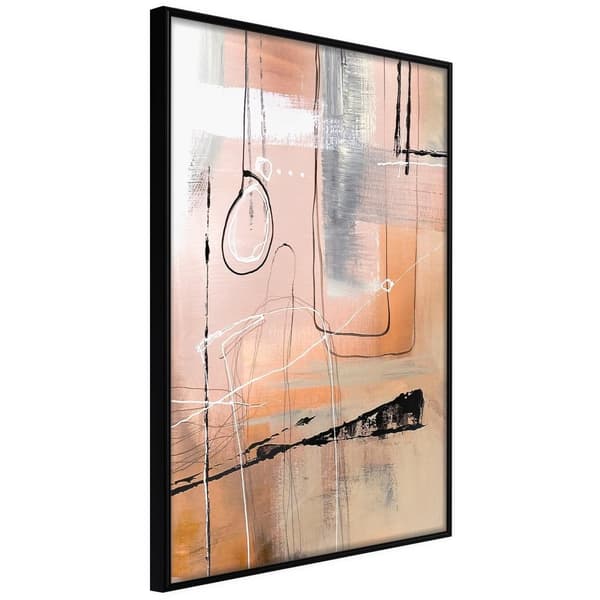 Inramad Poster / Tavla - Pastel Abstraction