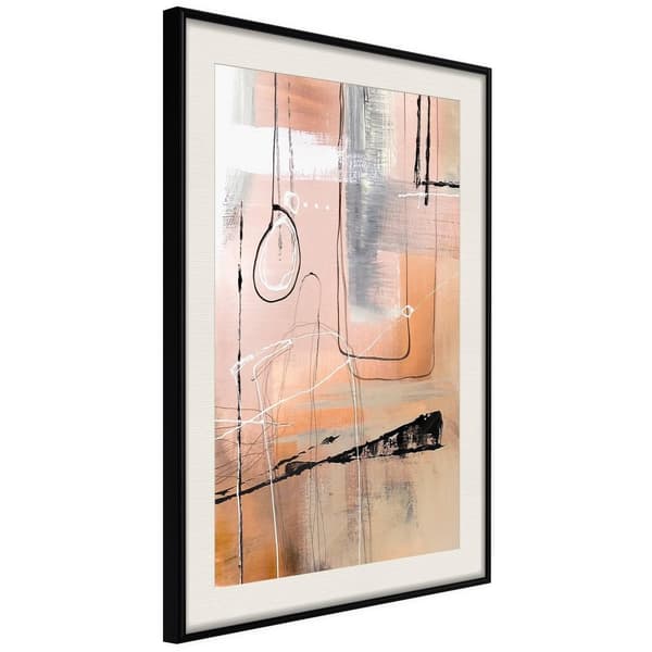 Inramad Poster / Tavla - Pastel Abstraction
