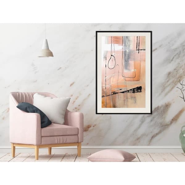 Inramad Poster / Tavla - Pastel Abstraction