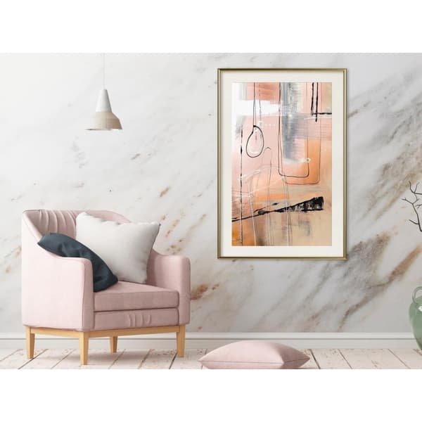 Inramad Poster / Tavla - Pastel Abstraction