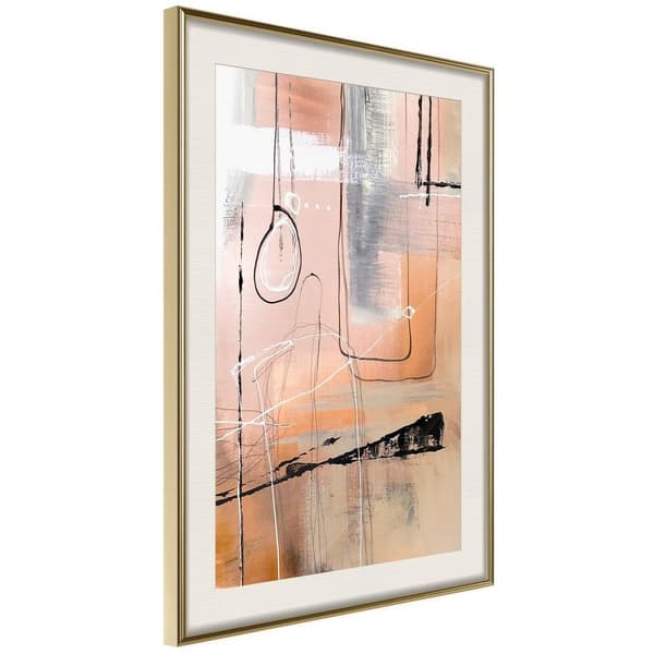 Inramad Poster / Tavla - Pastel Abstraction