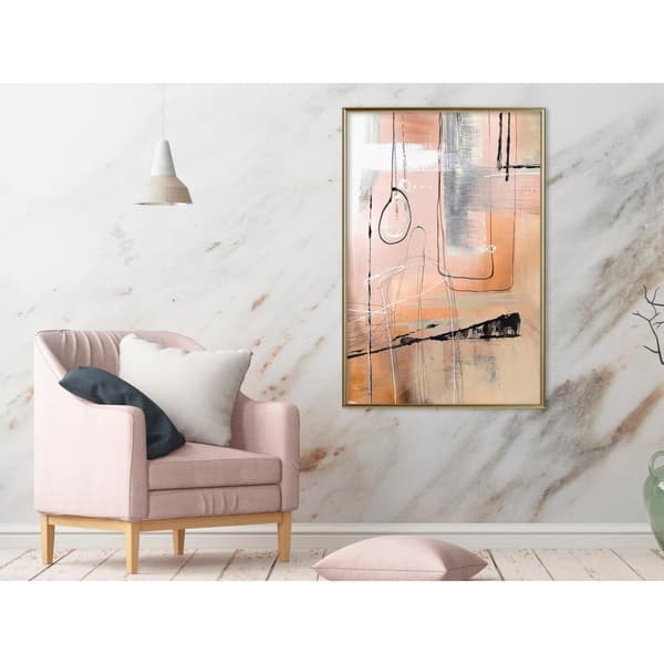 Inramad Poster / Tavla - Pastel Abstraction