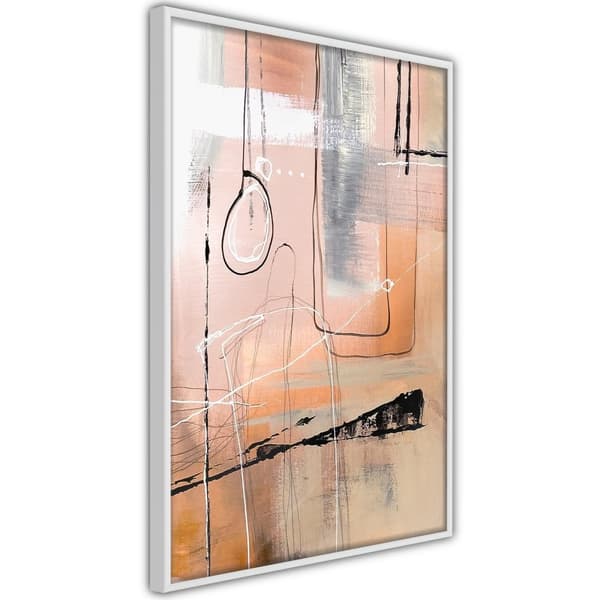 Inramad Poster / Tavla - Pastel Abstraction