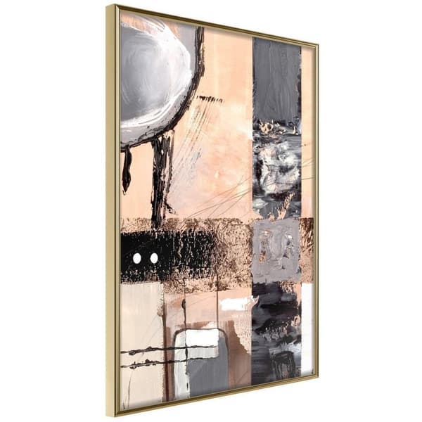 Inramad Poster / Tavla - Organized Mess Guldram 30x45