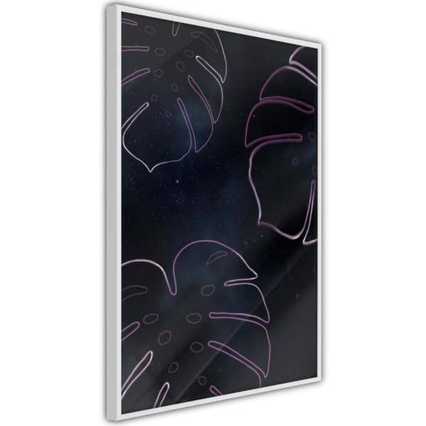Inramad Poster / Tavla - Monstera Outline