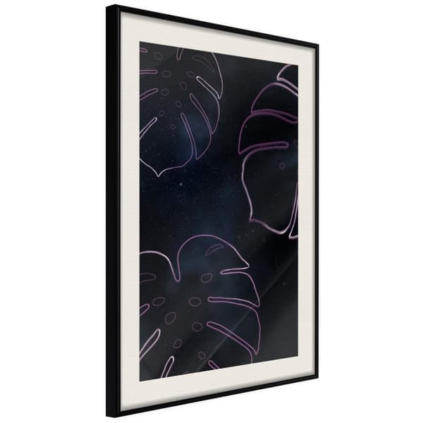 Inramad Poster / Tavla - Monstera Outline