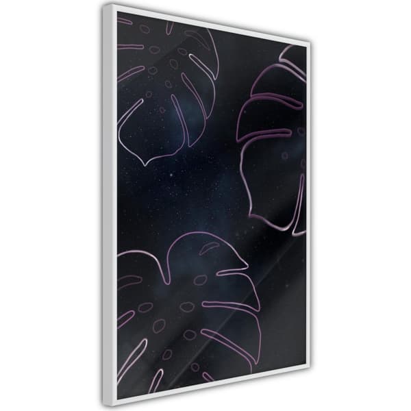 Inramad Poster / Tavla - Monstera Outline