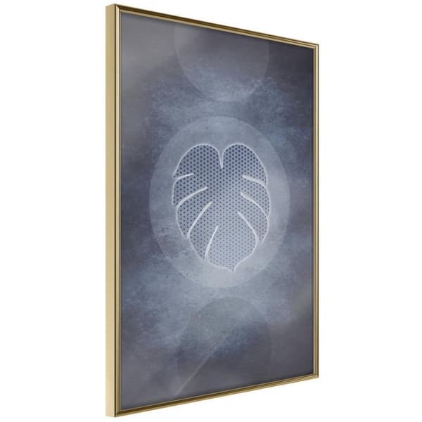 Inramad Poster / Tavla - Leaf in the Center