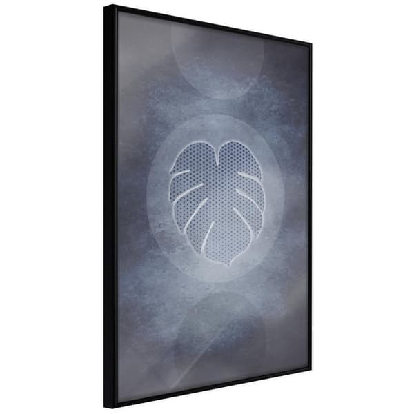 Inramad Poster / Tavla - Leaf in the Center