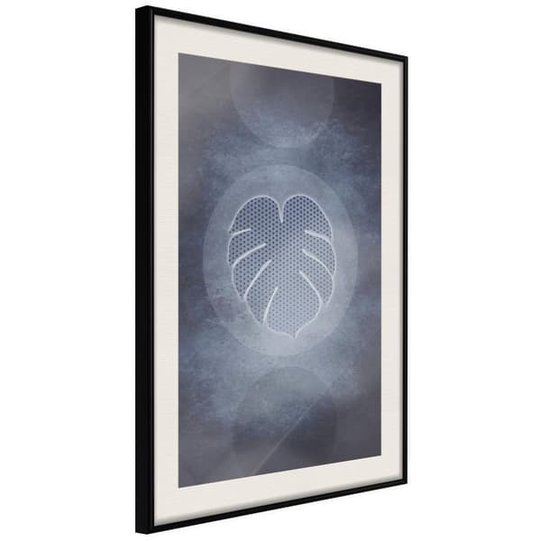 Inramad Poster / Tavla - Leaf in the Center