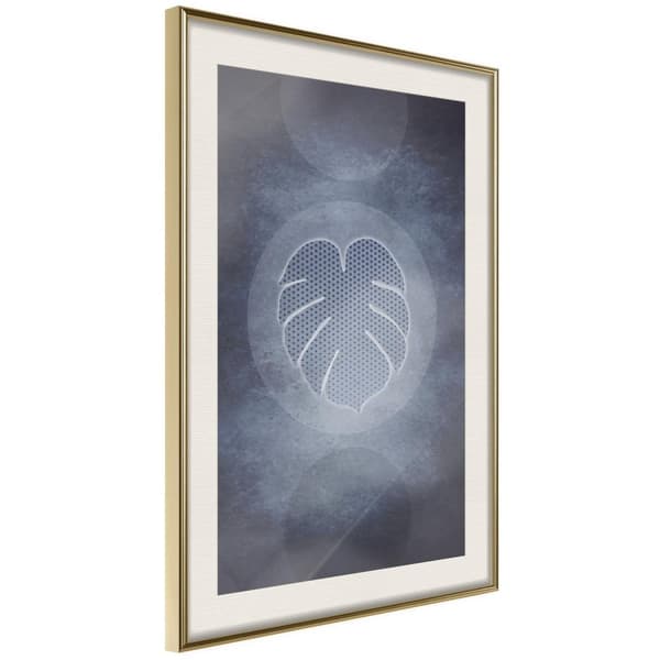Inramad Poster / Tavla - Leaf in the Center