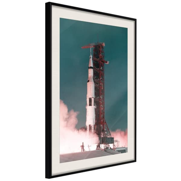 Inramad Poster / Tavla - Launch into the Unknown Svart ram med passepartout 30x45