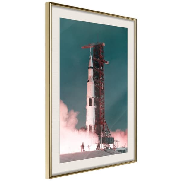 Inramad Poster / Tavla - Launch into the Unknown