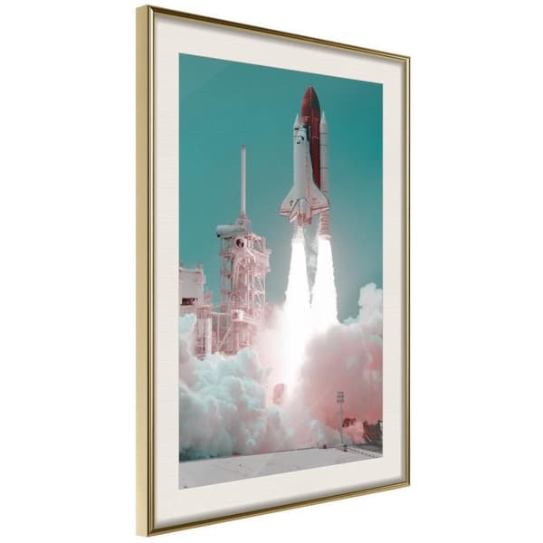 Inramad Poster / Tavla - Leaving the Earth