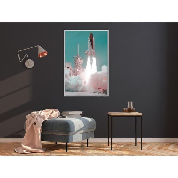 Inramad Poster / Tavla - Leaving the Earth