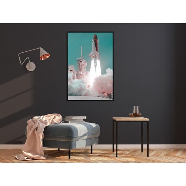 Inramad Poster / Tavla - Leaving the Earth