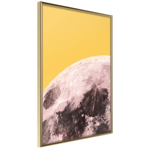 Inramad Poster / Tavla - Pink Moon Guldram 40x60