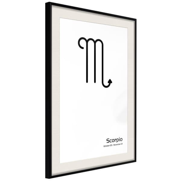Inramad Poster / Tavla - Zodiac: Scorpio II