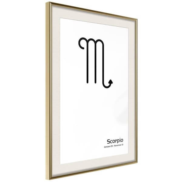 Inramad Poster / Tavla - Zodiac: Scorpio II
