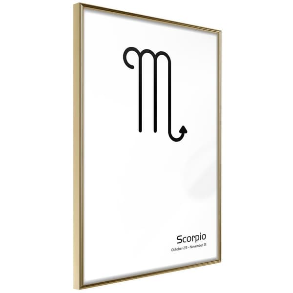 Inramad Poster / Tavla - Zodiac: Scorpio II