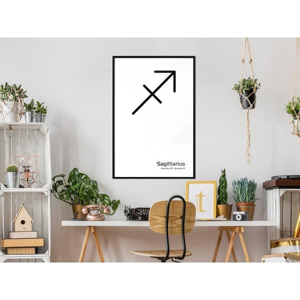 Inramad Poster / Tavla - Zodiac: Sagittarius II