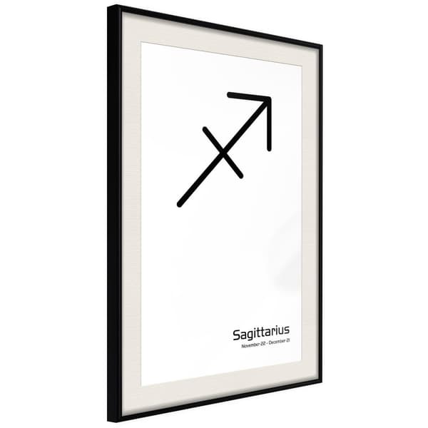 Inramad Poster / Tavla - Zodiac: Sagittarius II