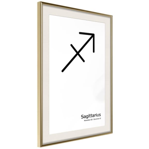 Inramad Poster / Tavla - Zodiac: Sagittarius II