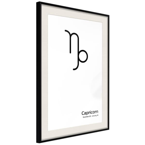 Inramad Poster / Tavla - Zodiac: Capricorn II