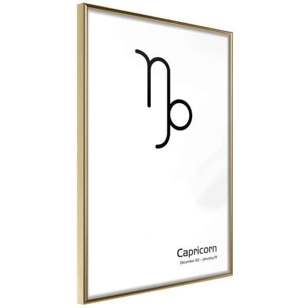 Inramad Poster / Tavla - Zodiac: Capricorn II