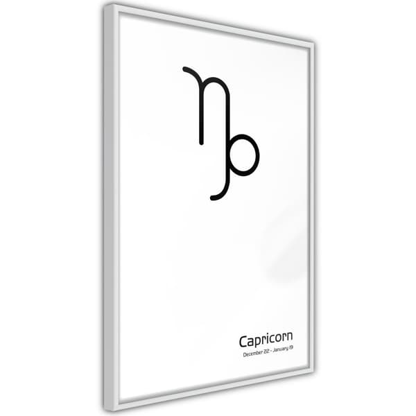 Inramad Poster / Tavla - Zodiac: Capricorn II