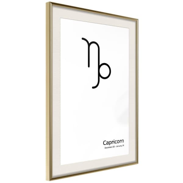 Inramad Poster / Tavla - Zodiac: Capricorn II