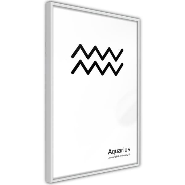 Inramad Poster / Tavla - Zodiac: Aquarius II