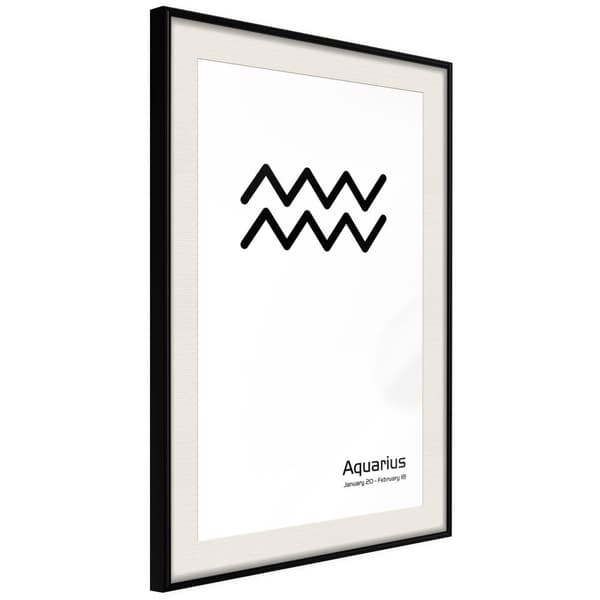 Inramad Poster / Tavla - Zodiac: Aquarius II
