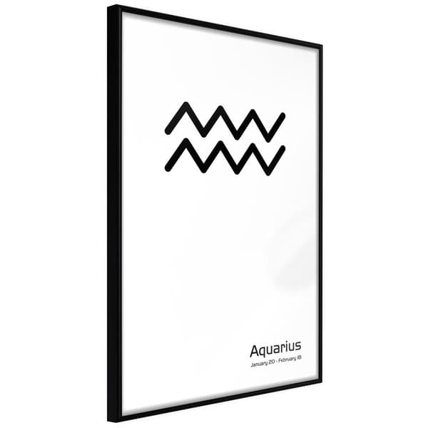 Inramad Poster / Tavla - Zodiac: Aquarius II