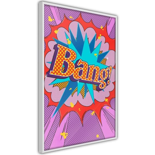 Inramad Poster / Tavla - Bang! Vit ram 40x60