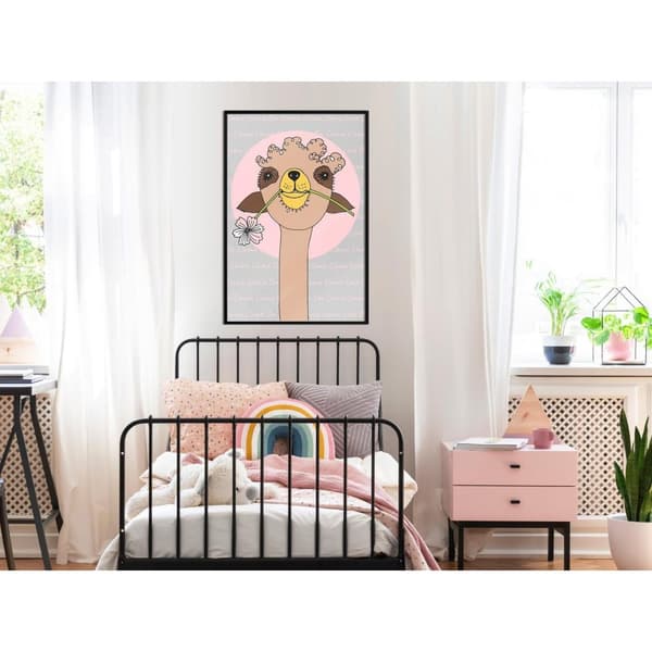 Inramad Poster / Tavla - Cute Llama