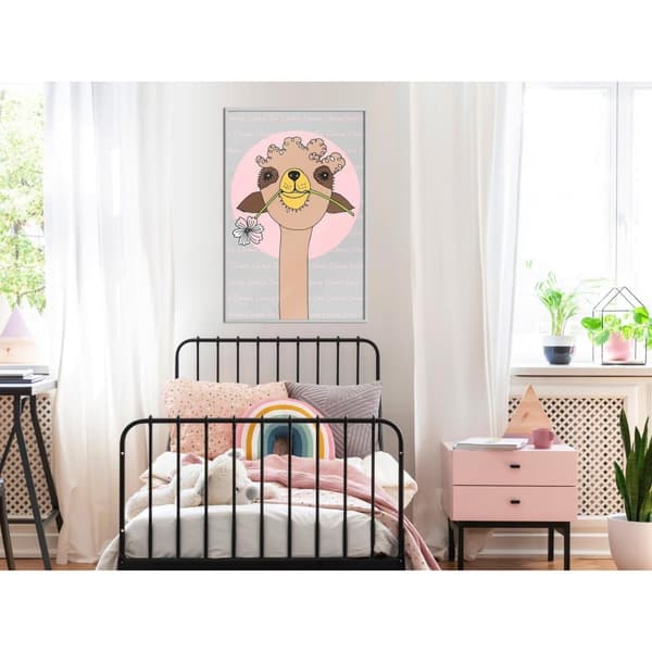 Inramad Poster / Tavla - Cute Llama