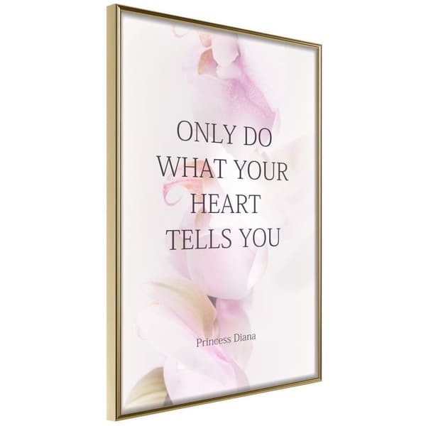 Inramad Poster / Tavla - Follow Your Heart I