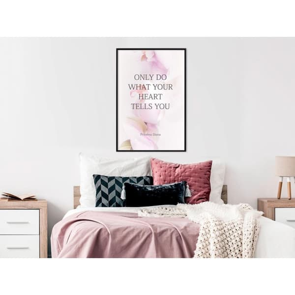 Inramad Poster / Tavla - Follow Your Heart I