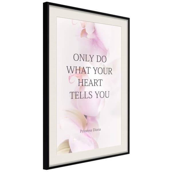 Inramad Poster / Tavla - Follow Your Heart I