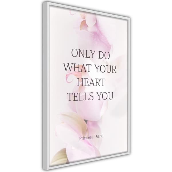 Inramad Poster / Tavla - Follow Your Heart I