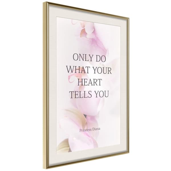Inramad Poster / Tavla - Follow Your Heart I