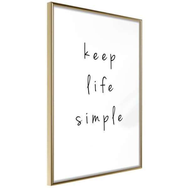 Inramad Poster / Tavla - Simple Life