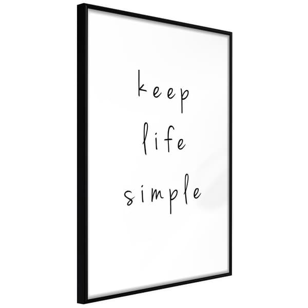 Inramad Poster / Tavla - Simple Life