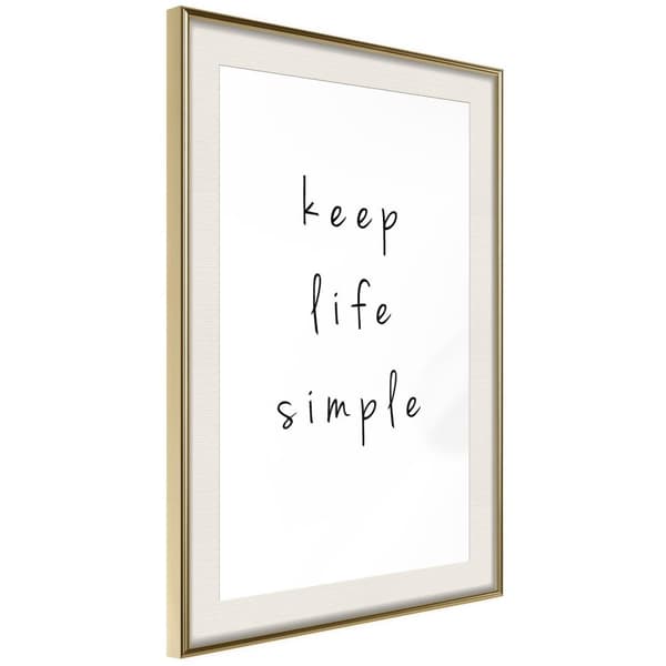 Inramad Poster / Tavla - Simple Life