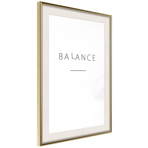 Inramad Poster / Tavla - Seek a Balance