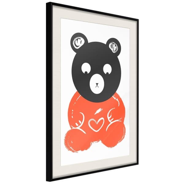 Inramad Poster / Tavla - Teddy Bear in Love