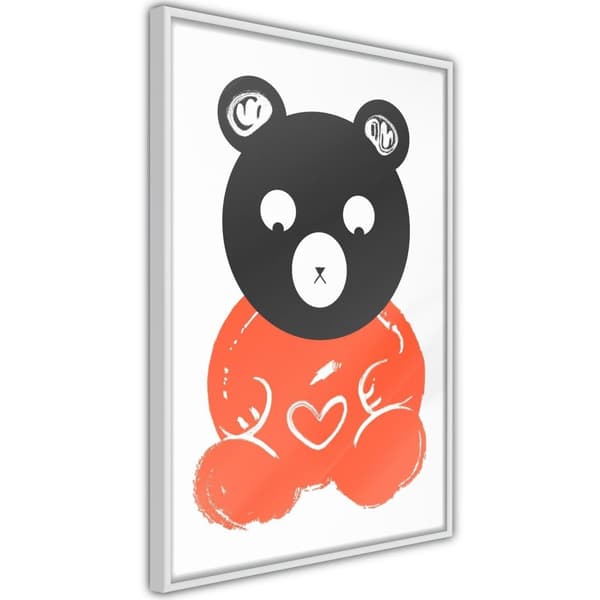 Inramad Poster / Tavla - Teddy Bear in Love
