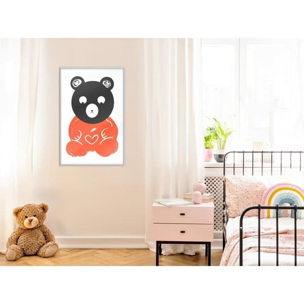 Inramad Poster / Tavla - Teddy Bear in Love